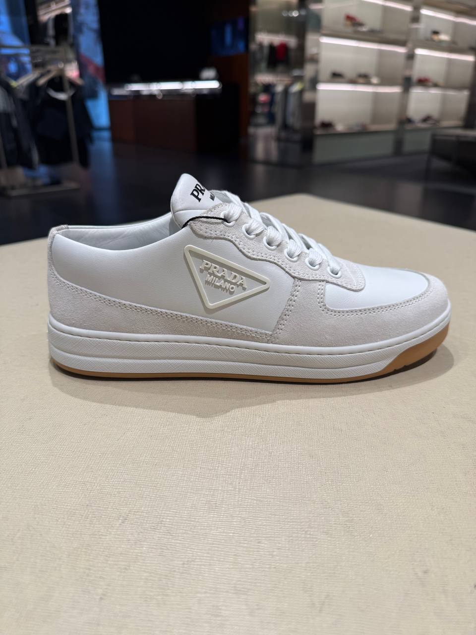Кеды кожаные Prada Prada Outlet