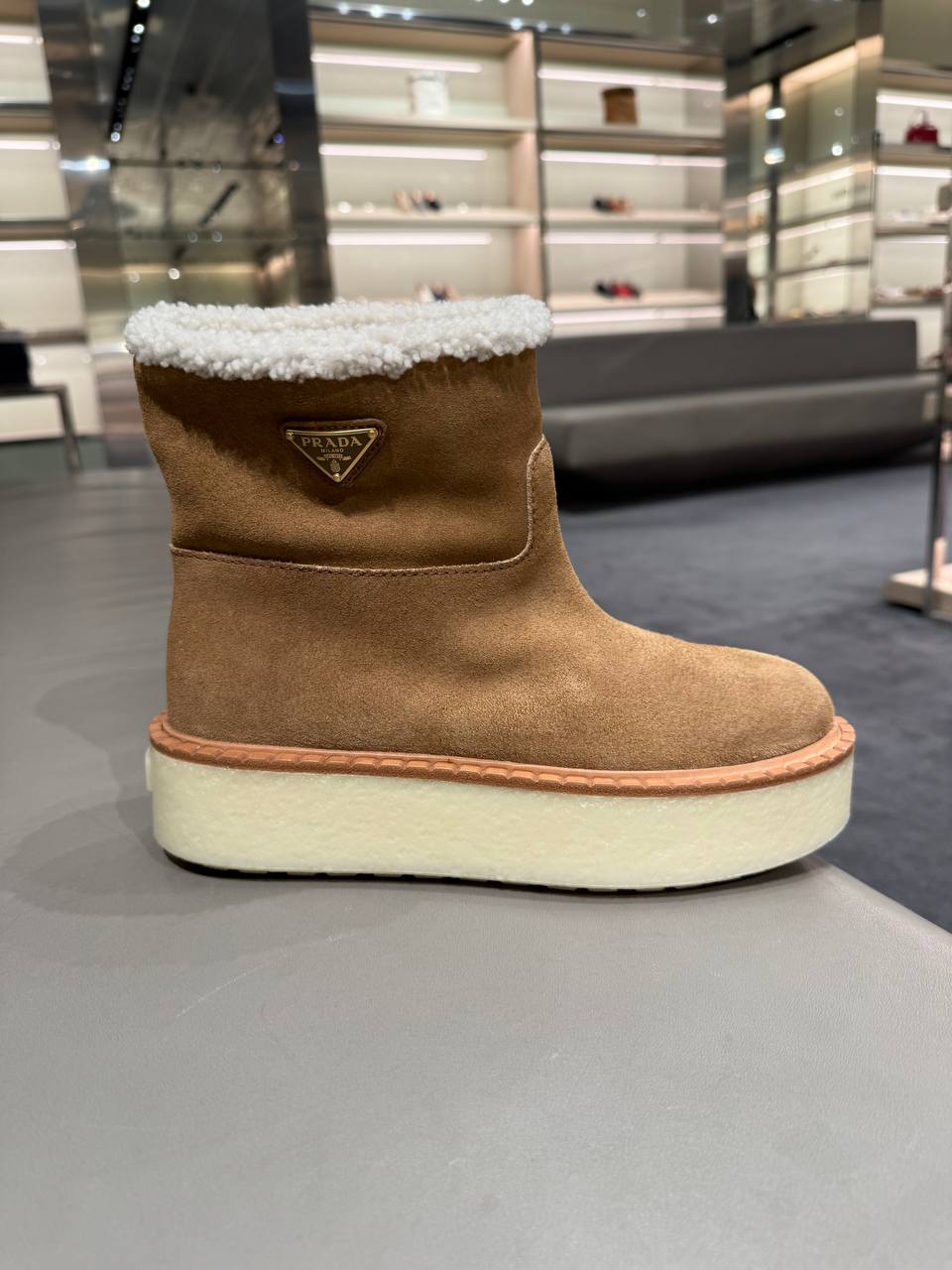 Замшевые ботинки Prada Prada Outlet