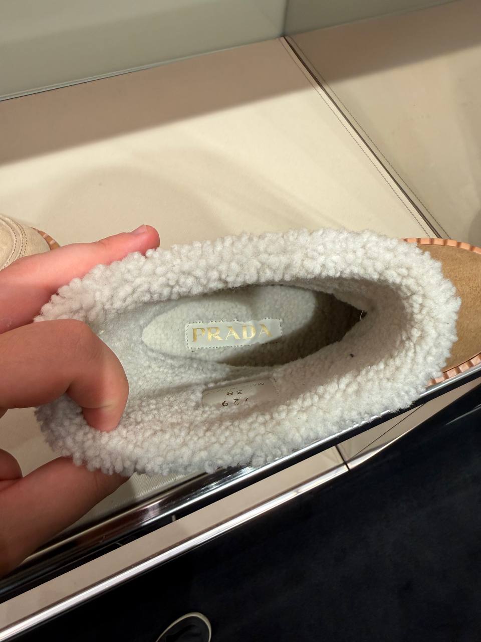 Замшевые ботинки Prada Prada Outlet