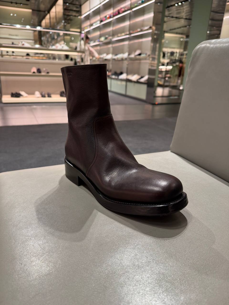 Ботинки кожаные Prada Prada Outlet