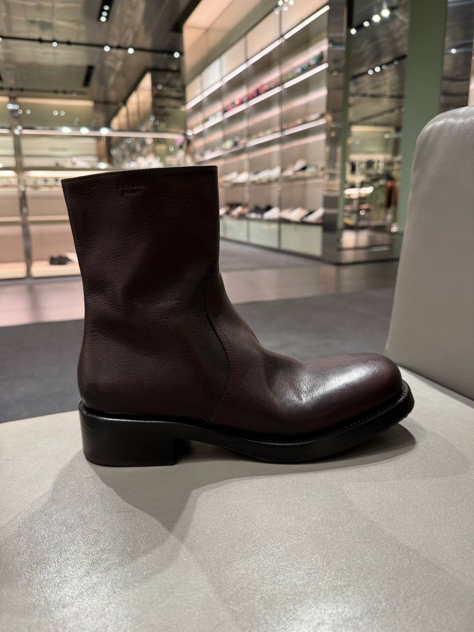 Ботинки кожаные Prada Prada Outlet