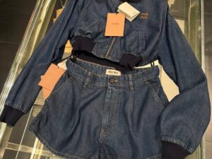 Джинсовые шорты Miu Miu Prada