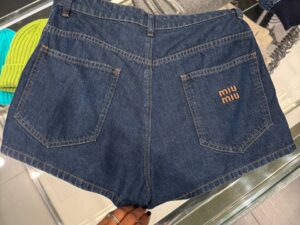 Джинсовые шорты Miu Miu Prada