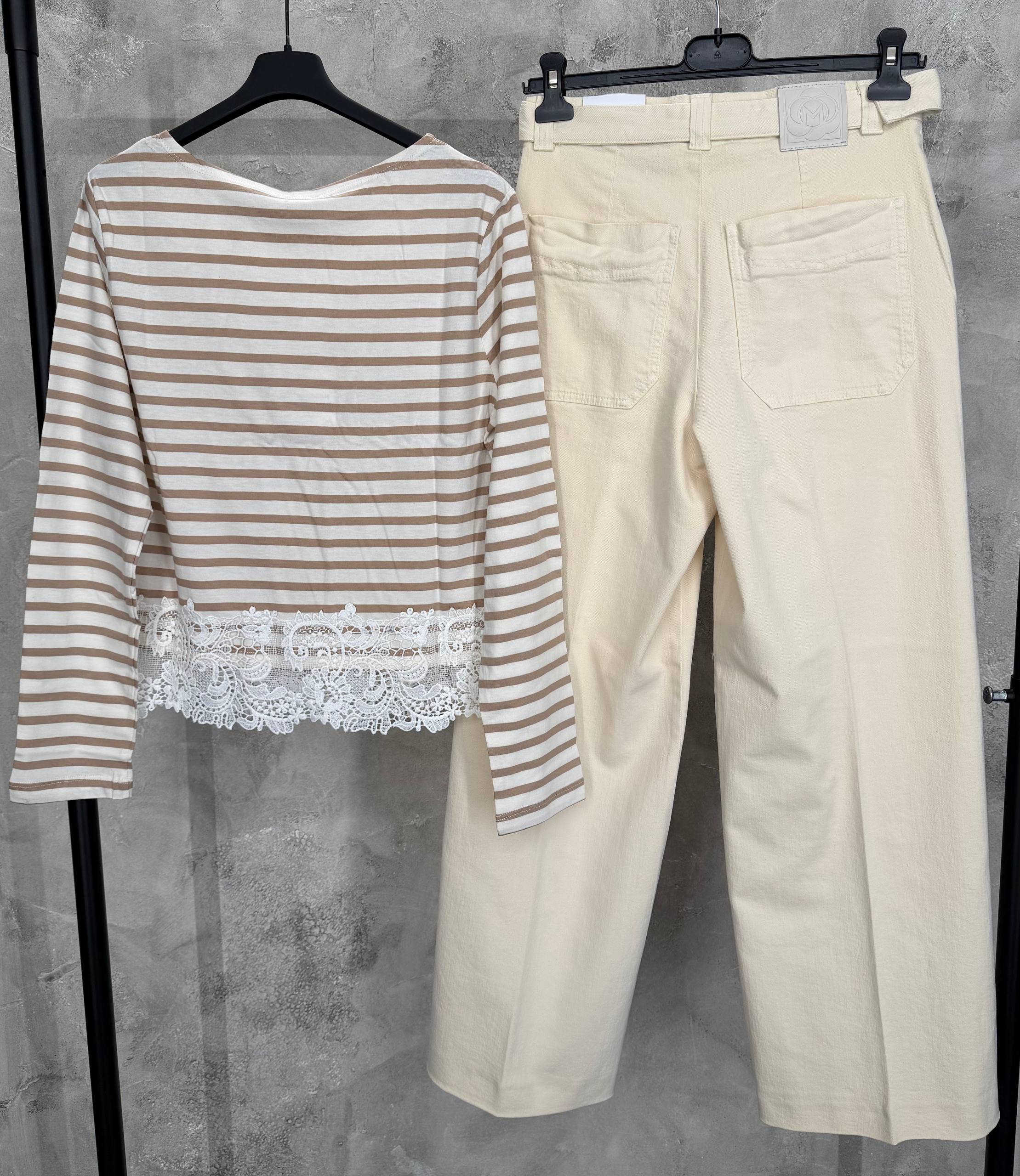 Брюки палаццо с ремнем MaxMara