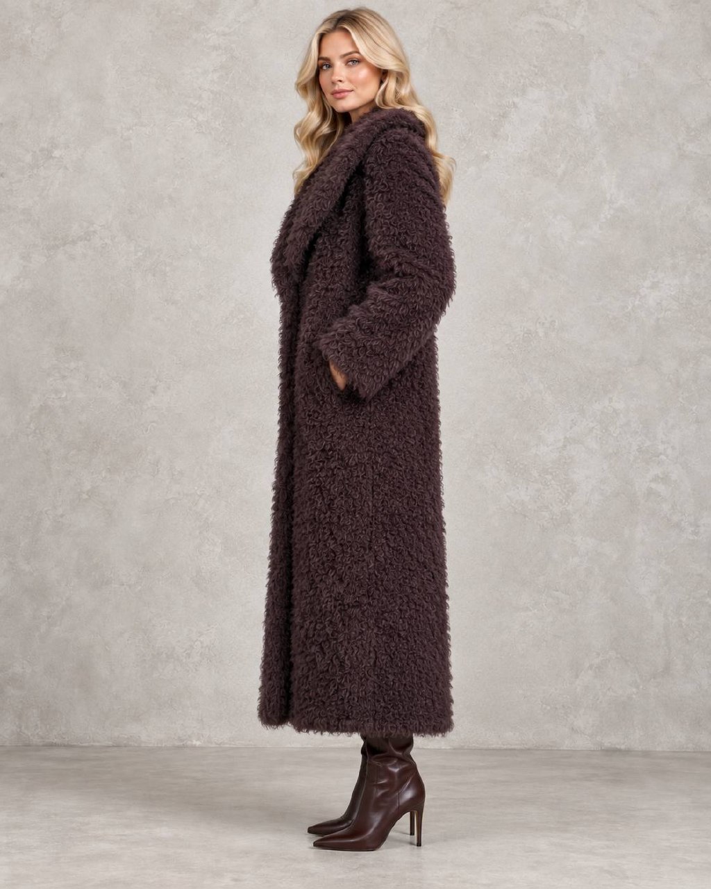 Пальто из экомеха Diego MaxMara