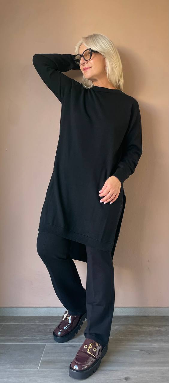 Пальто двубортное макси черное MaxMara