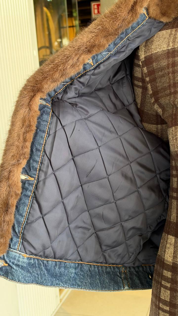 Джинсовая куртка с мехом MaxMara