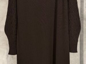 Вязаное платье-макси с воротом MaxMara — фото 1 Вязаное платье-макси с воротом MaxMara