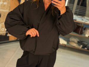 Куртка-бомбер женская черная MaxMara
