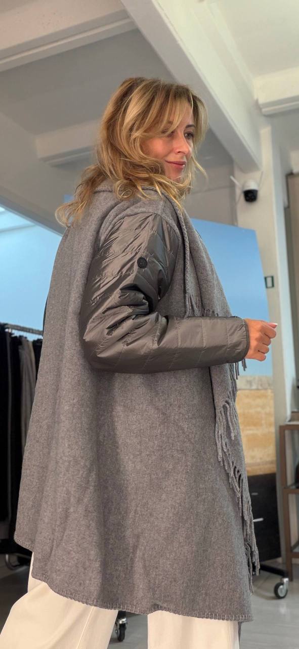 Пальто-накидка комбинированное женское MaxMara