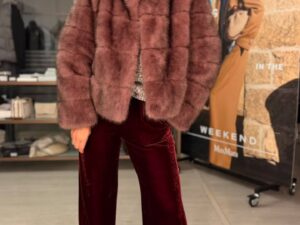 Меховой полушубок укороченный MaxMara