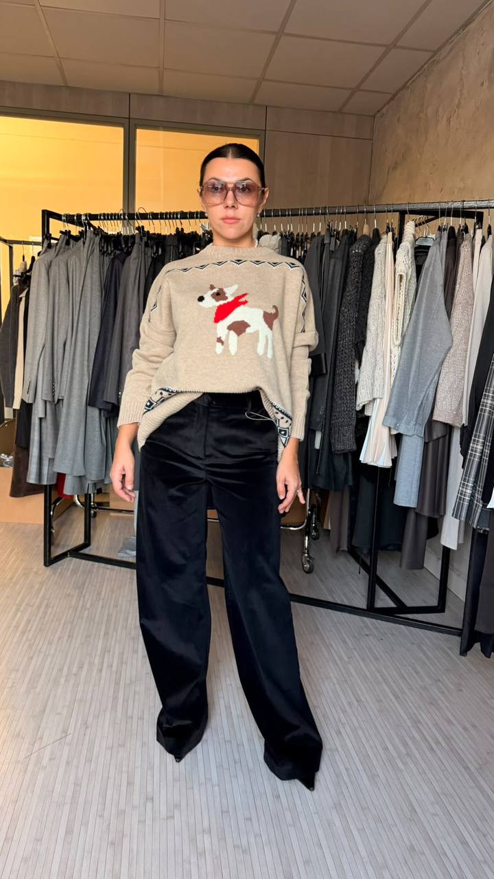 Джемпер женский с принтом MaxMara