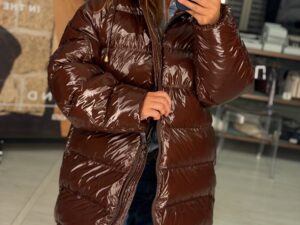 Пуховик удлиненный глянцевый MaxMara
