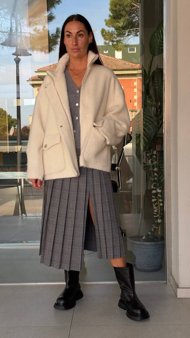 Полупальто с ворсом Marella MaxMara