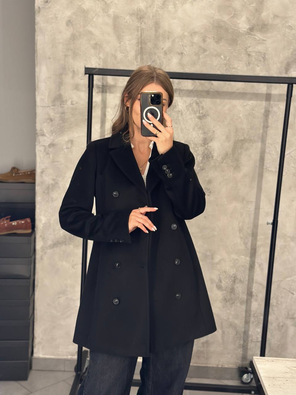 Двубортное полупальто Marella MaxMara