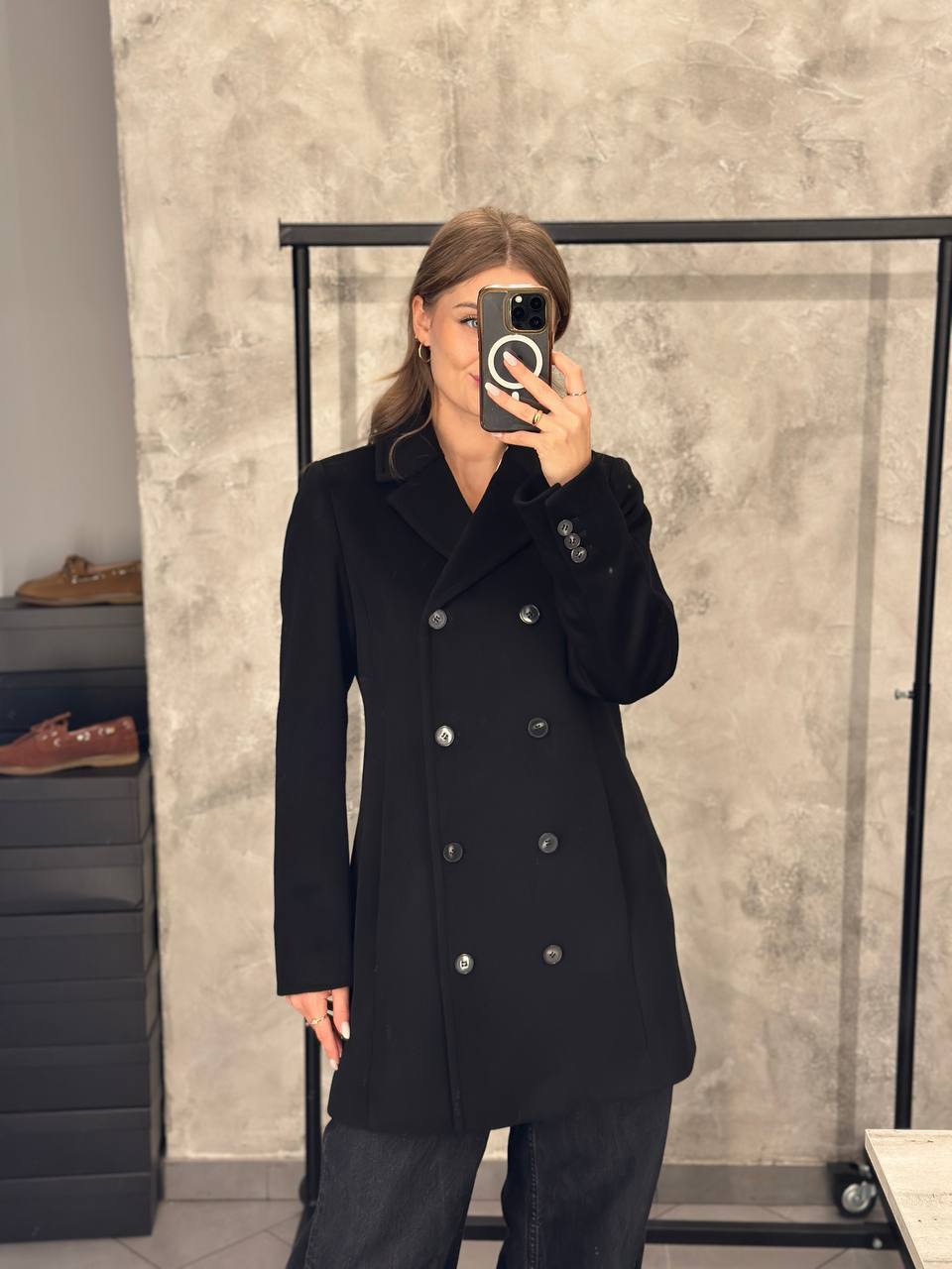 Двубортное полупальто Marella MaxMara