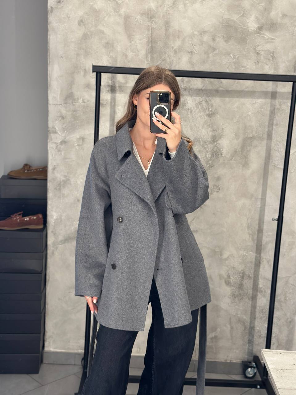Короткое шерстяное пальто MaxMara