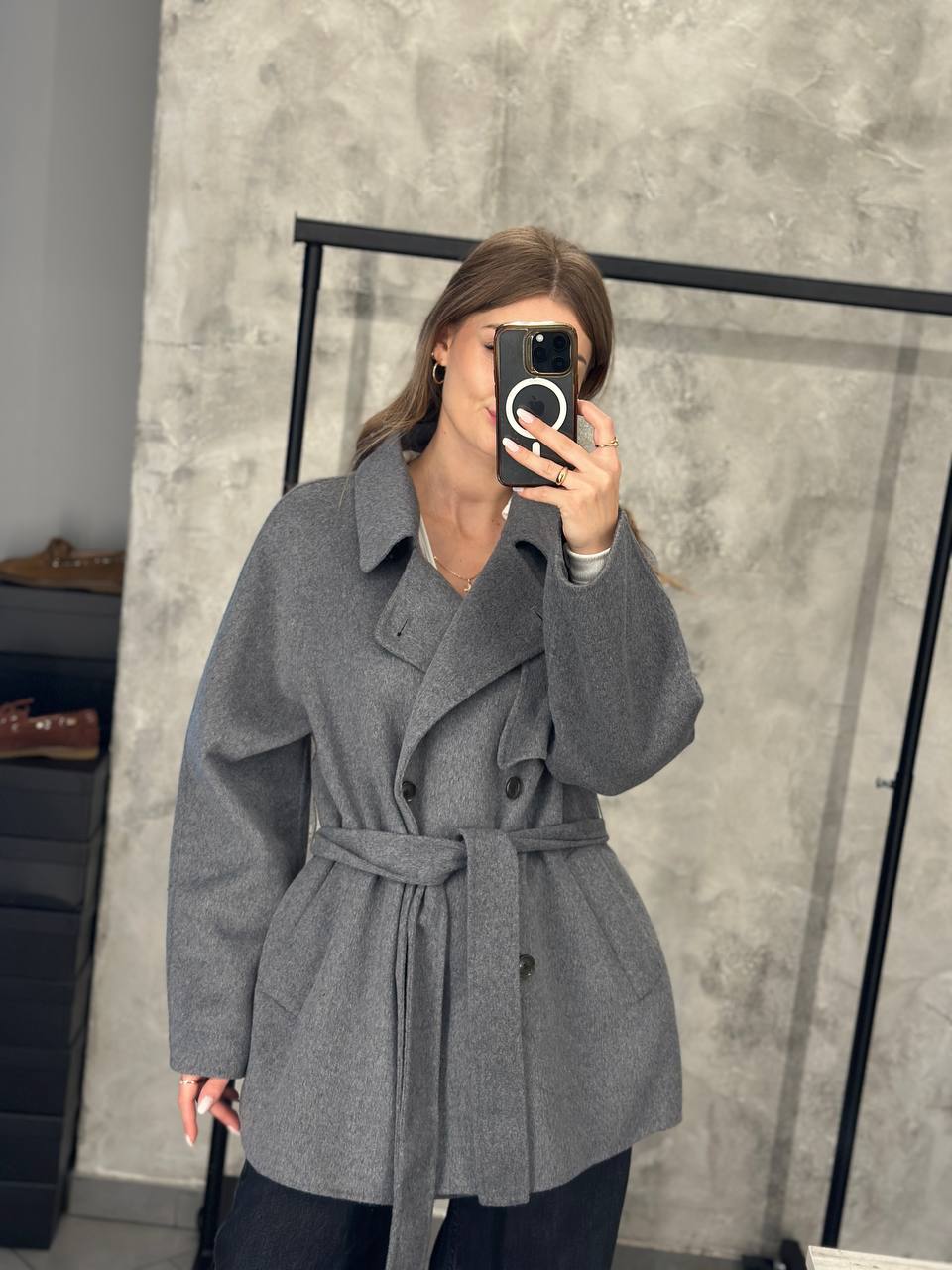 Короткое шерстяное пальто MaxMara