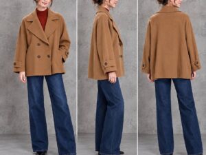 Укороченное двубортное пальто Marella MaxMara