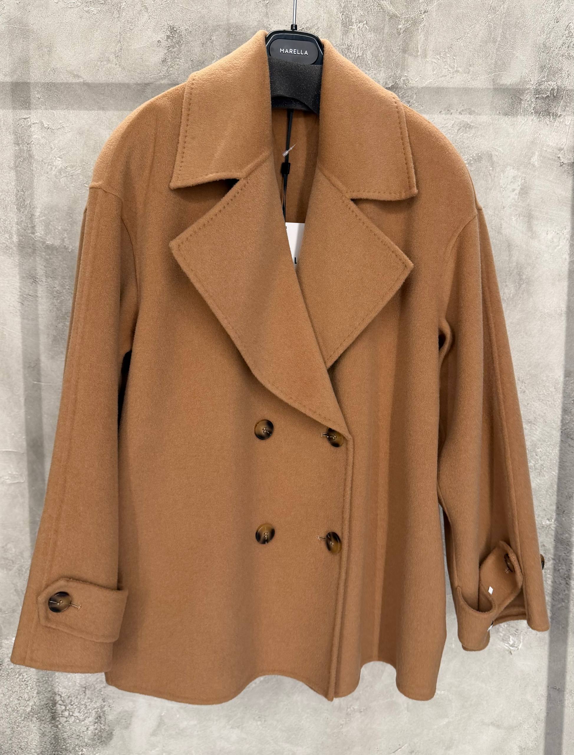 Укороченное двубортное пальто Marella MaxMara