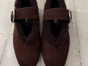 Туфли замшевые с овчиной MaxMara