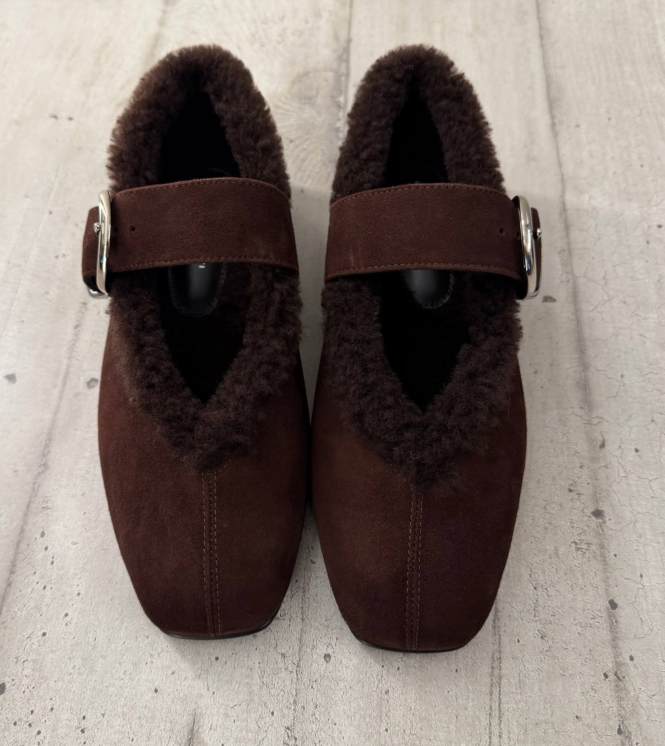 Туфли замшевые с овчиной MaxMara