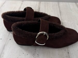 Туфли замшевые с овчиной MaxMara