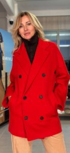 Пальто женское укороченное двубортное MaxMara