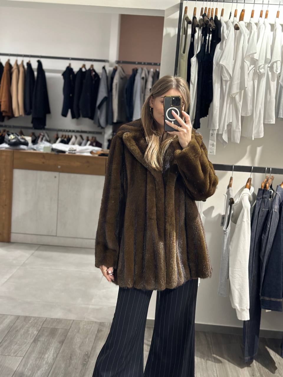 Полушубок из экомеха Max MaxMara