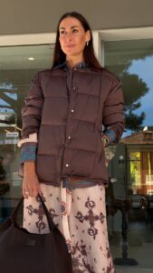 Пуховик прямого силуэта MaxMara