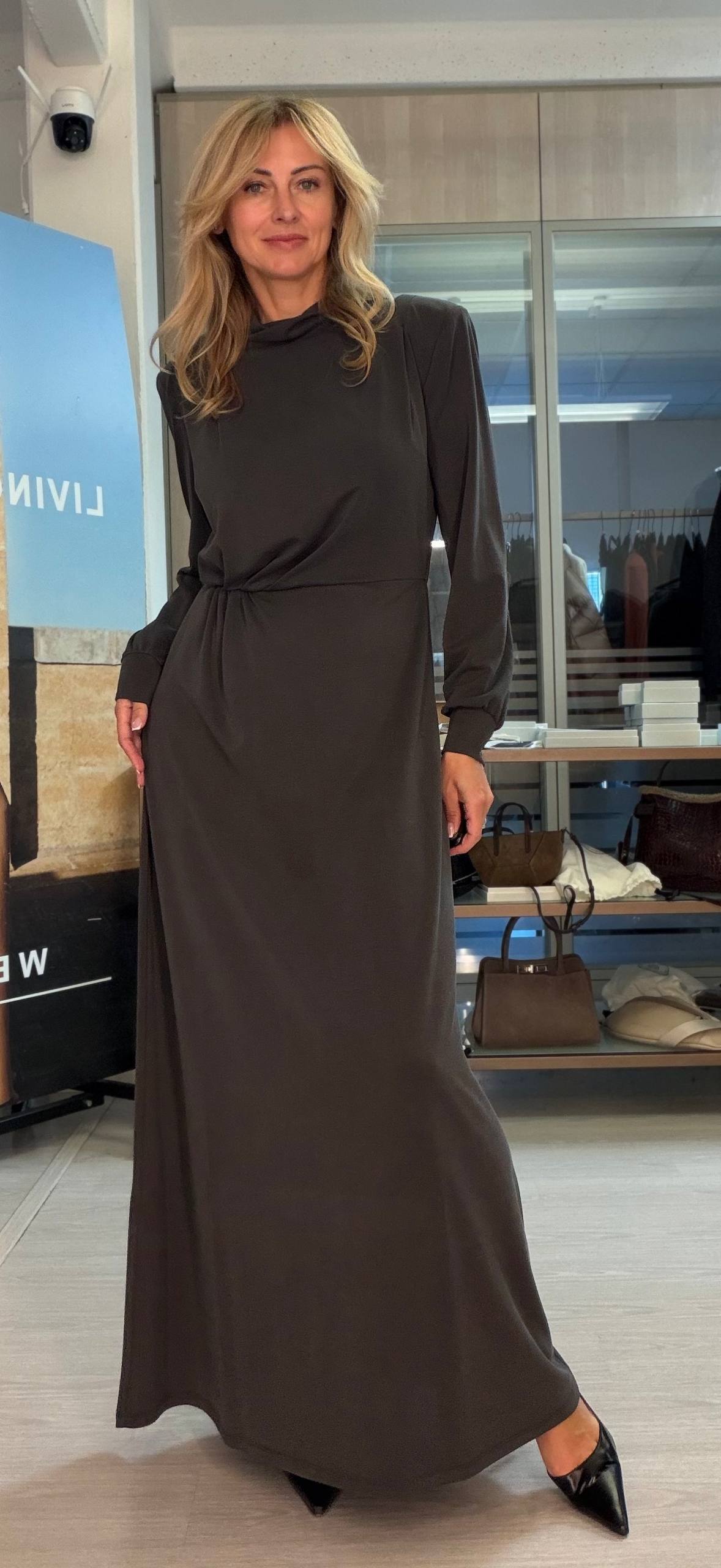 Платье макси с драпировкой MaxMara