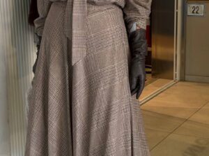 Платье миди в клетку MaxMara