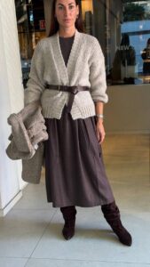 Шерстяное платье миди MaxMara