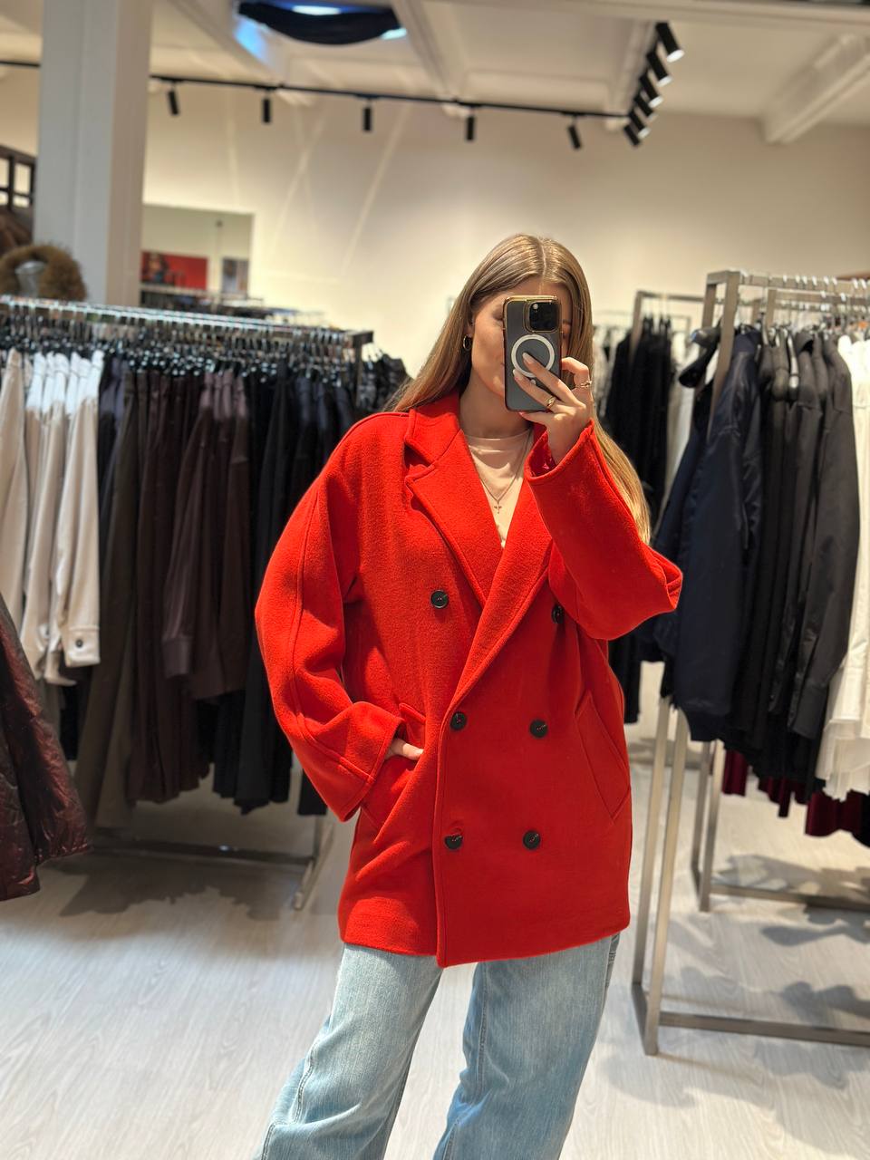 Полупальто двубортное Ginevra MaxMara