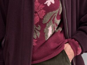 Куртка-бомбер шерстяная бордовая MaxMara
