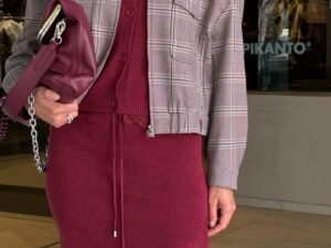 Кардиган трикотажный винного оттенка MaxMara