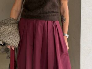 Юбка макси винного цвета MaxMara