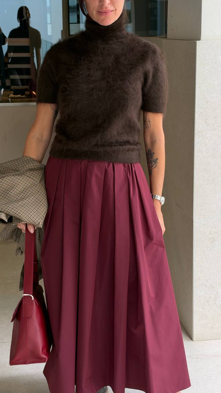 Юбка макси винного цвета MaxMara