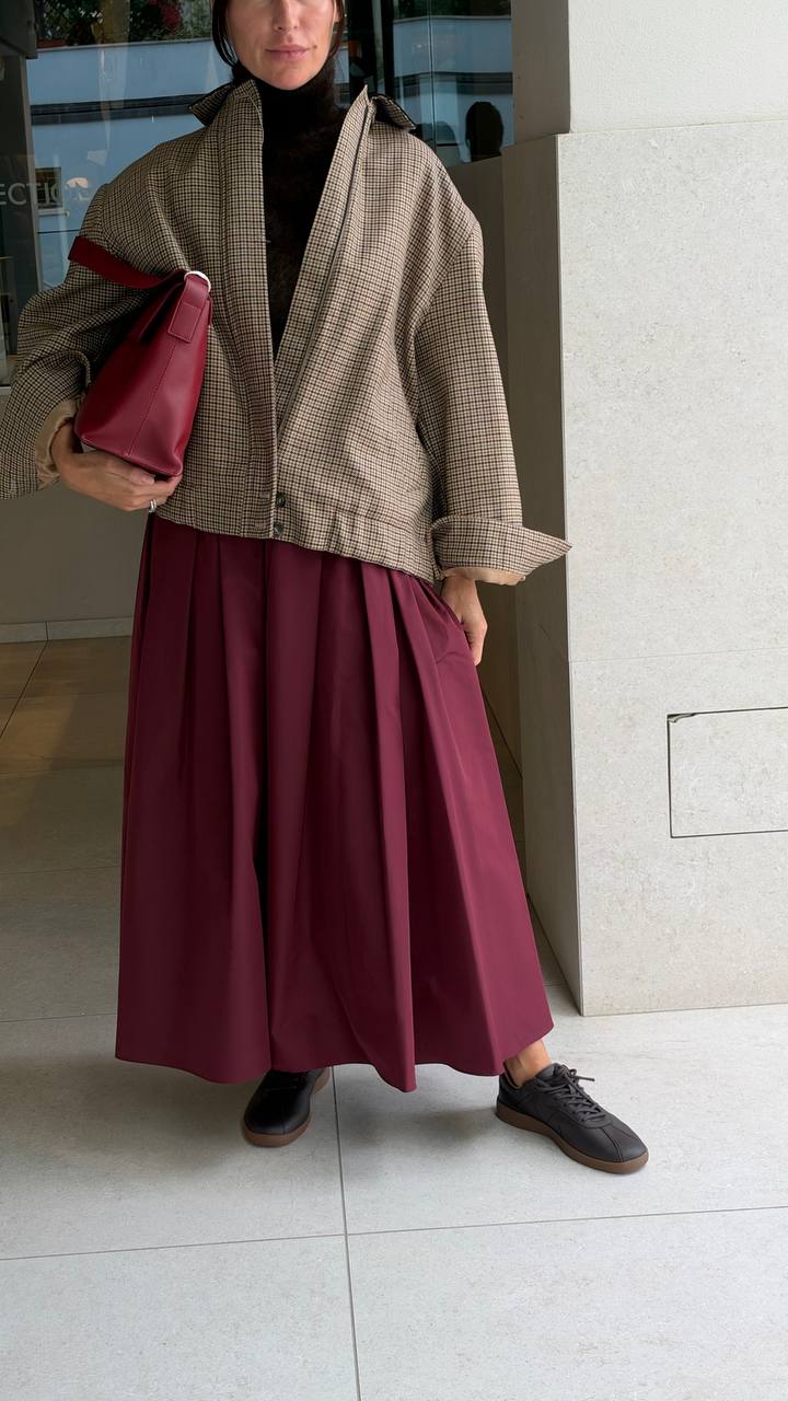 Юбка макси винного цвета MaxMara