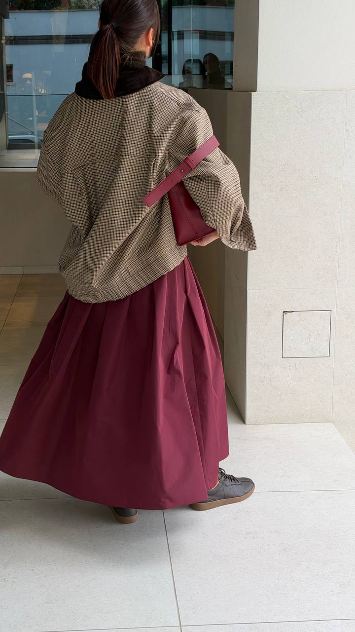 Юбка макси винного цвета MaxMara
