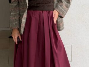 Юбка макси винного цвета MaxMara