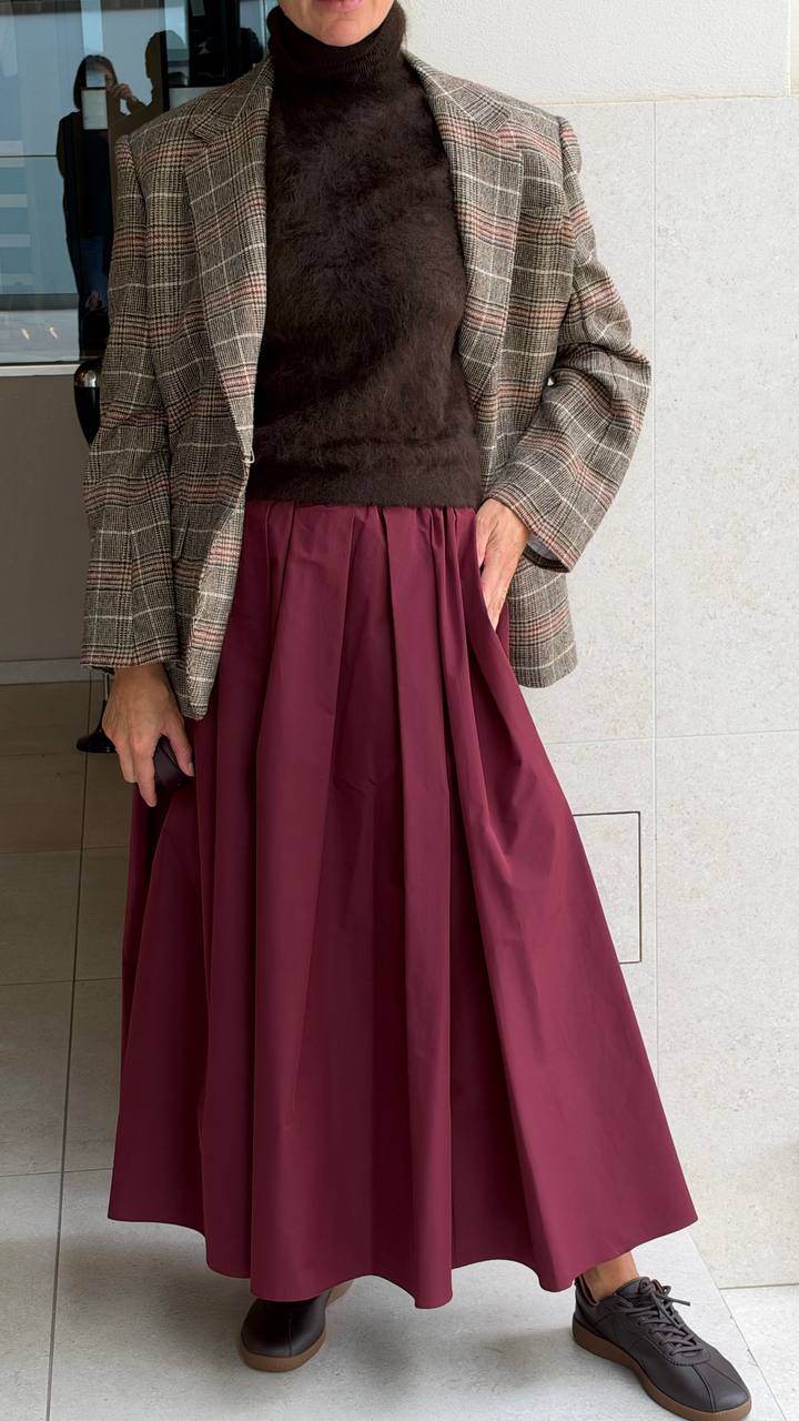 Юбка макси винного цвета MaxMara