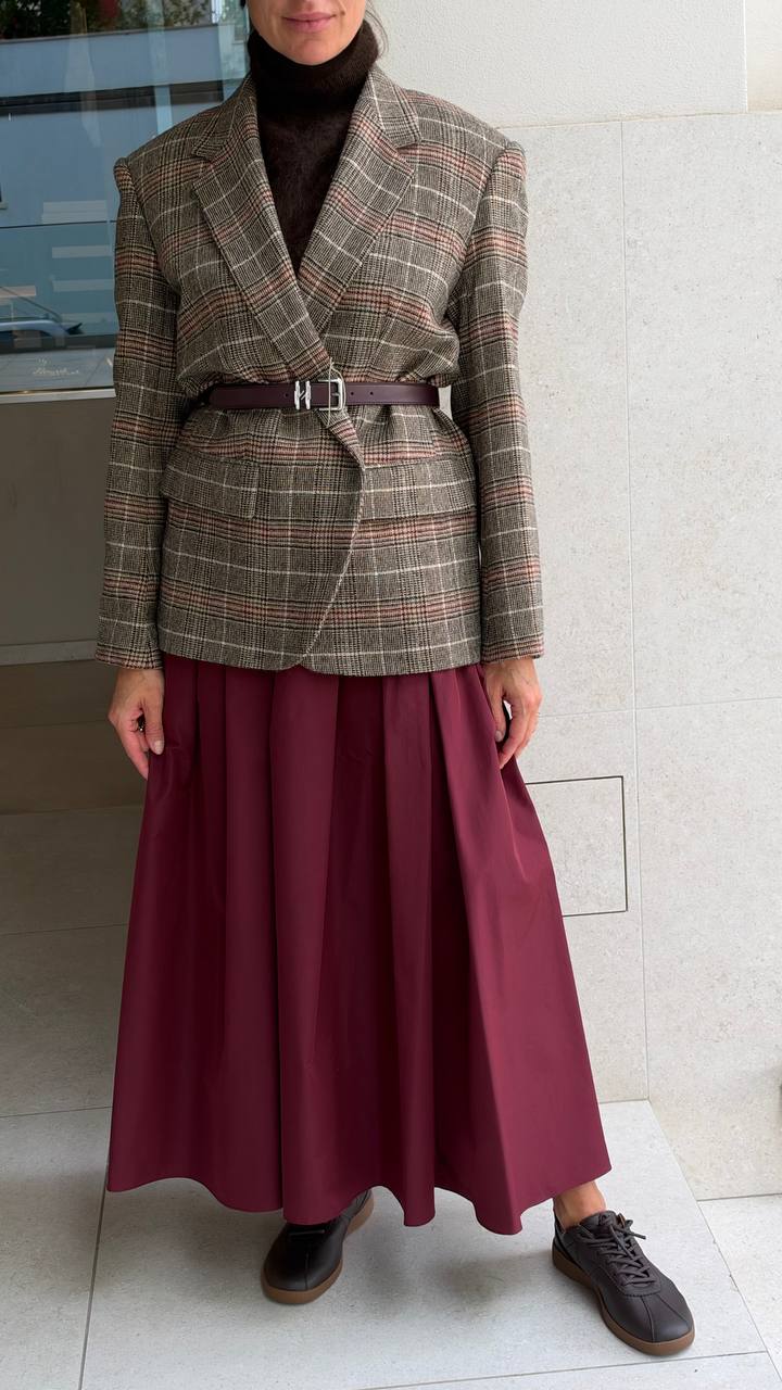 Юбка макси винного цвета MaxMara