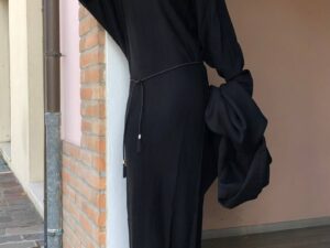 Платье трикотажное макси черное MaxMara