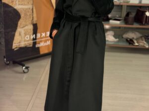 Пальто женское шерстяное темно-зеленое MaxMara