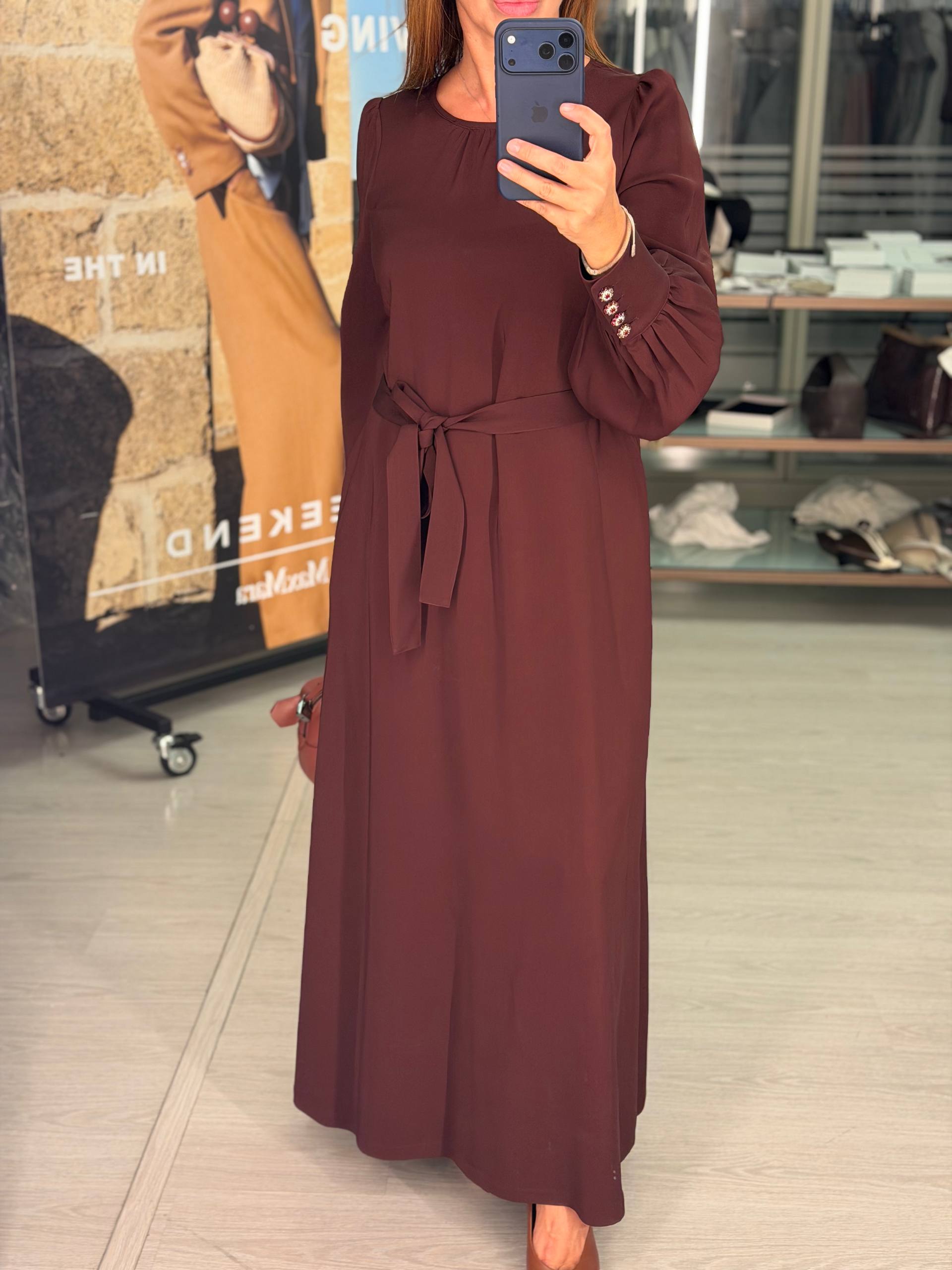 Платье макси винного оттенка MaxMara