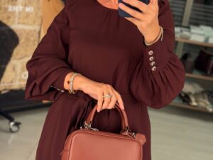 Платье макси винного оттенка MaxMara