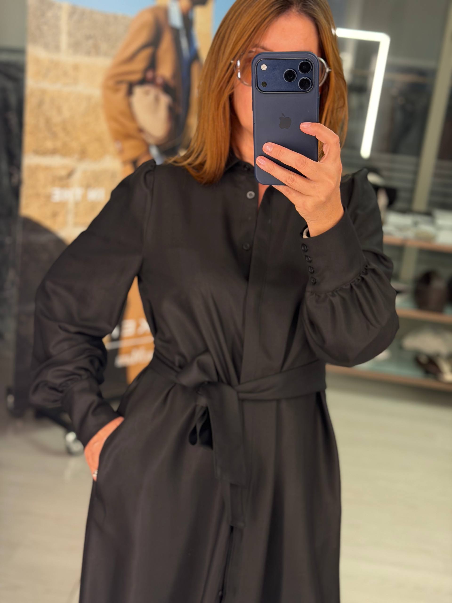 Платье-рубашка макси с поясом MaxMara