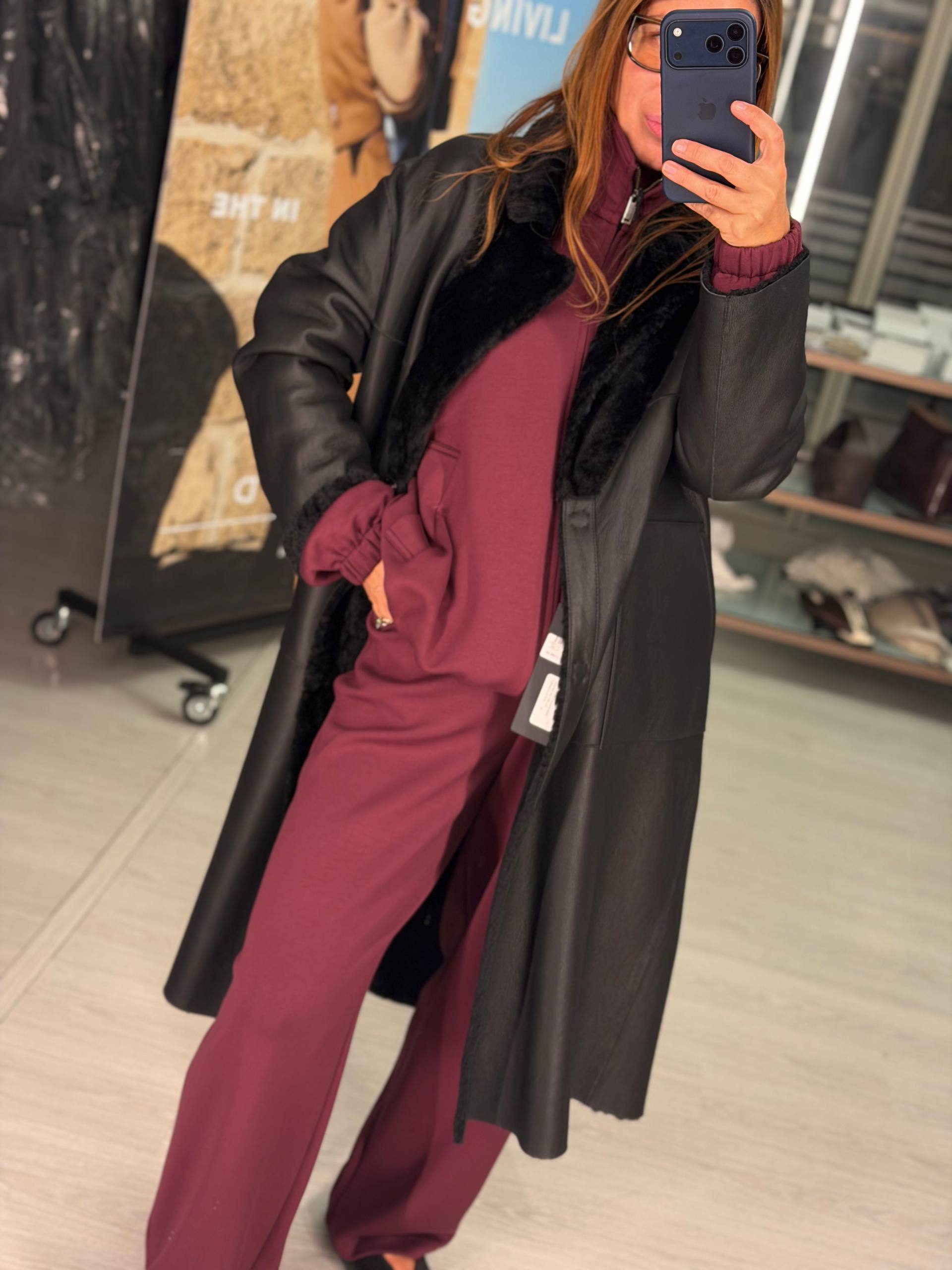 Дубленка женская длинная MaxMara
