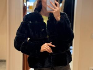 Укороченная шуба из экомеха Twinset